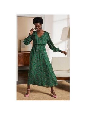 boden green velvet dress Boden Women's Tilda Velvet Midi Dress in Green main image 1
